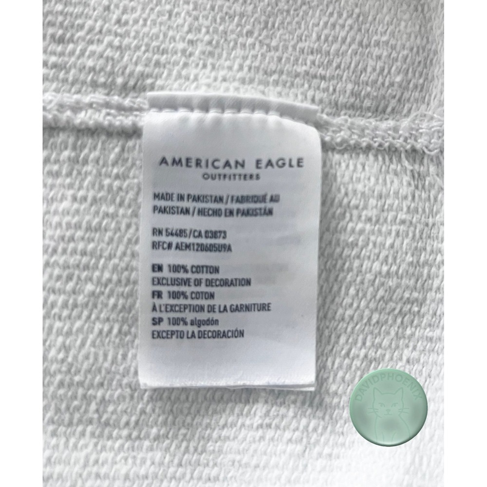 American Eagle Outfitters Sweatshirt Hoodie Adult SMALL White Block Print Logo - Picture 7 of 9